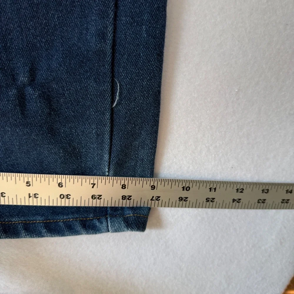 Vintage Levis Blue Tab Jeans Mens 36x30 Relaxed Straight Dark Wash Batwing Tag